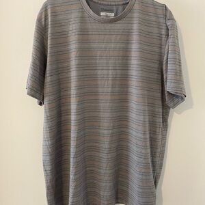 Columbia Men’s Grey Striped T-Shirt - Super Soft and Casual
